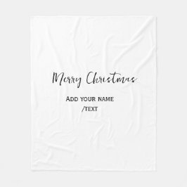 Manta Polar Elegante feliz Navidad añadir texto simple