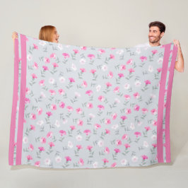 Manta Polar Elegante floral de moda vintage