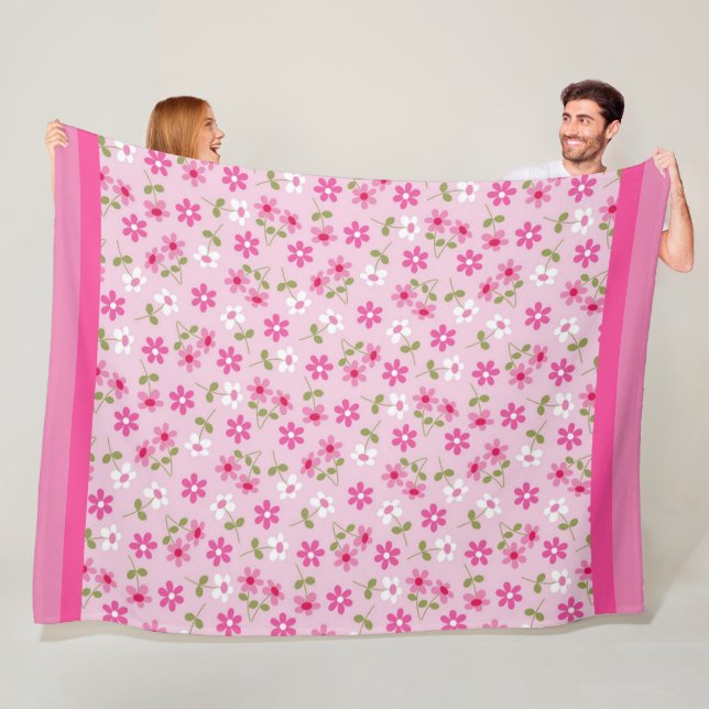 Manta Polar Elegante floral de moda vintage (In situ)