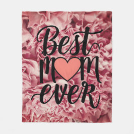 Manta Polar Elegante Floral Rosa Bonita Mejor Mamá