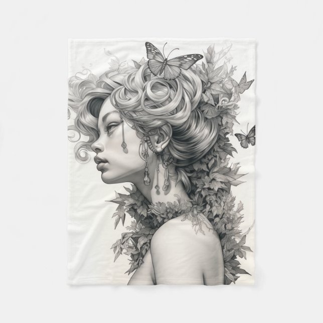 Manta Polar Elegante foto Personalizado personalizada Añadir l (Anverso)