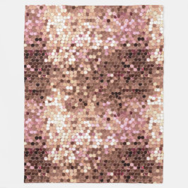 Manta Polar Elegante Glam Rosa Gold Rubor Confetti rosa