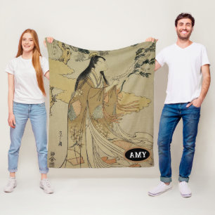 Manta Polar Elegante grifo japonés de madera para la impresión