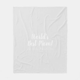 Manta Polar Elegante guión de mejor personalizado gris pálido