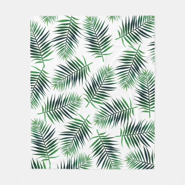 Manta Polar Elegante Isla Tropical Palm Fronds Ferns (Anverso)