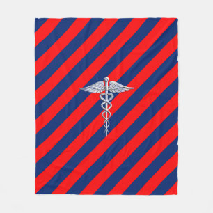 Manta Polar Elegante Liga de Símbolos Médicos Caduceos