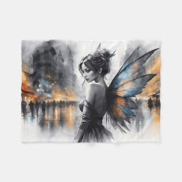 Manta Polar Elegante minimalismo de morena alada