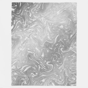 Manta Polar elegante, moderno, de moda, en blanco plateado fal