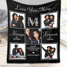 Elegante MOM 5 Collage de fotos Monograma Único Ma