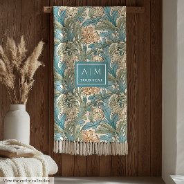 Manta Polar Elegante Morris inspirado en el impernel Art Nouve