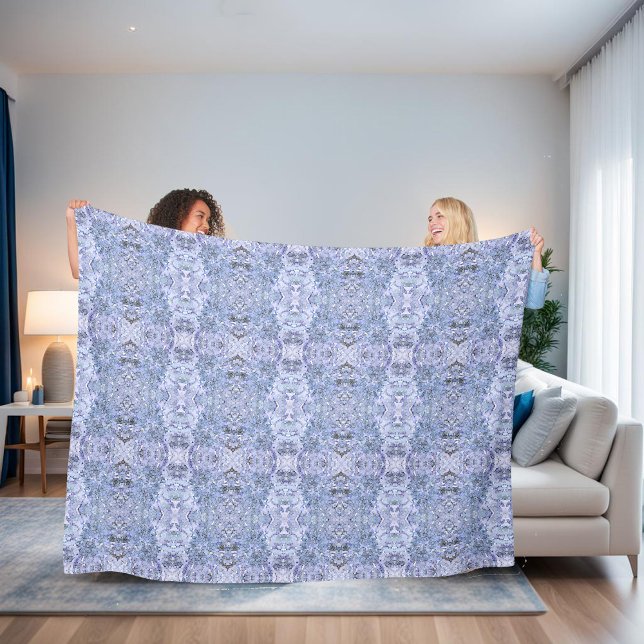 Manta Polar Elegante mosaico azul hielo, moderno (Subido por el creador)