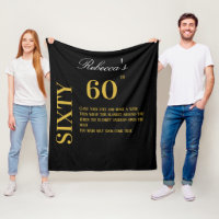 Elegante negro y oro Sesenta y sesenta deseos de c
