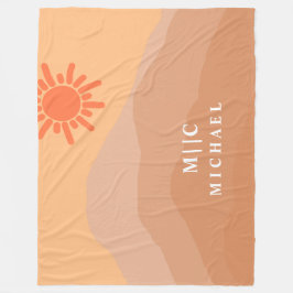 Manta Polar elegante onda de montaña retro abstracta moderna