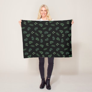 Manta Polar Elegante Papel de impresión de hojas - Cama acoged
