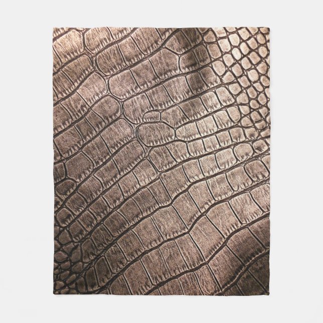 Manta Polar Elegante patrón de cuero cerca. (Anverso)