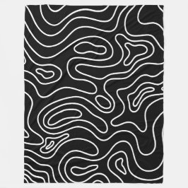 Manta Polar Elegante patrón de textura geométrica en blanco y 