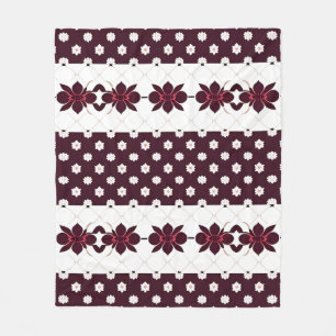 Manta Polar Elegante patrón floral con loto y flor