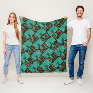 Manta Polar Elegante patrón geométrico tribal africano