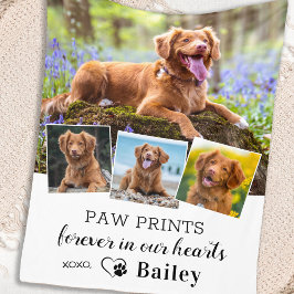 Manta Polar Elegante perro memorial Mascota Pérdida 4 Collage 