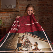 Elegante Personalizado Floral Familia Foto Textos 