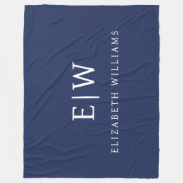 Manta Polar Elegante Profesional Simple Monograma Minimalista