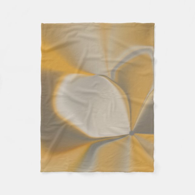 Manta Polar Elegante Resumen Amarillo de la esquina de Petal B (Anverso)