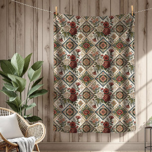 Manta Polar Elegante Shabby Chic Blanket Roses Roses Roses Til