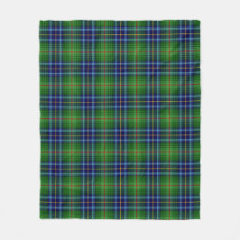 Manta Polar Elegante Tartan Green Plaid