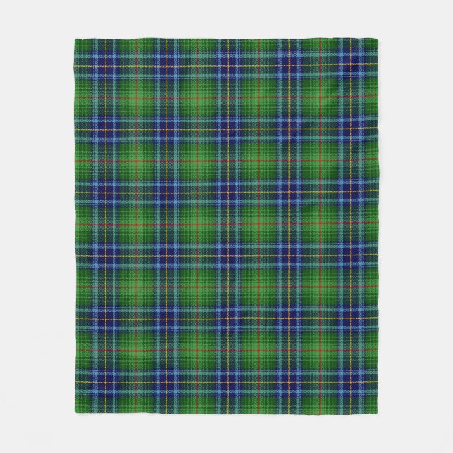 Manta Polar Elegante Tartan Green Plaid (Anverso)