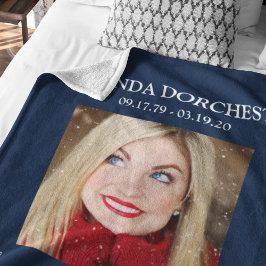 Manta Polar Elegante tributo a la memoria fotográfica azul