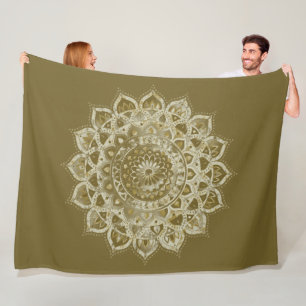 Manta Polar Elegante y colorido Mandala estilo India 4