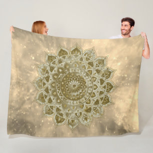 Manta Polar Elegante y colorido Mandala estilo India 4