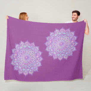 Manta Polar Elegante y colorido Mandala estilo India 4