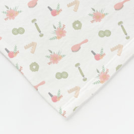 Manta Polar Elegantes cosas de Spa con diseño florístico