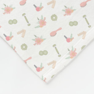 Manta Polar Elegantes cosas de Spa con diseño florístico