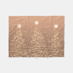 Manta Polar Elegantes Navidades esparcen árboles de cobre