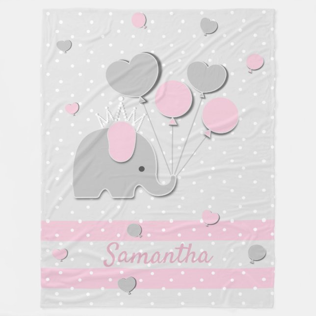Manta Polar Elephant Balloons love Nursery Gift (Anverso)