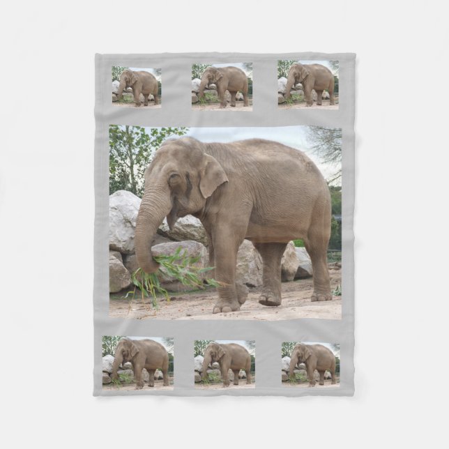 Manta Polar Elephant Fleece Blanket (Anverso)