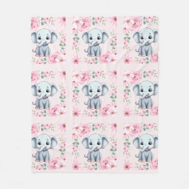 Manta Polar Elephant Fleece Blanket (Anverso)