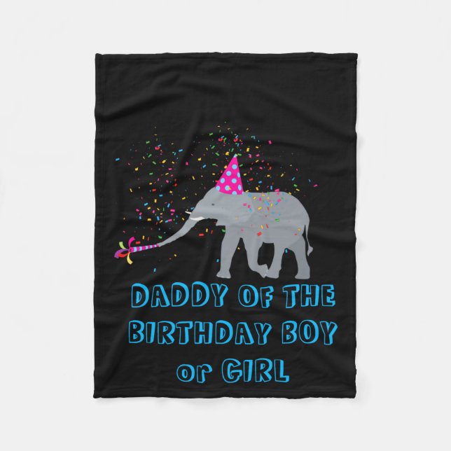Manta Polar Elephant Partying Animal Birthday Daddy Girl Boy T (Anverso)