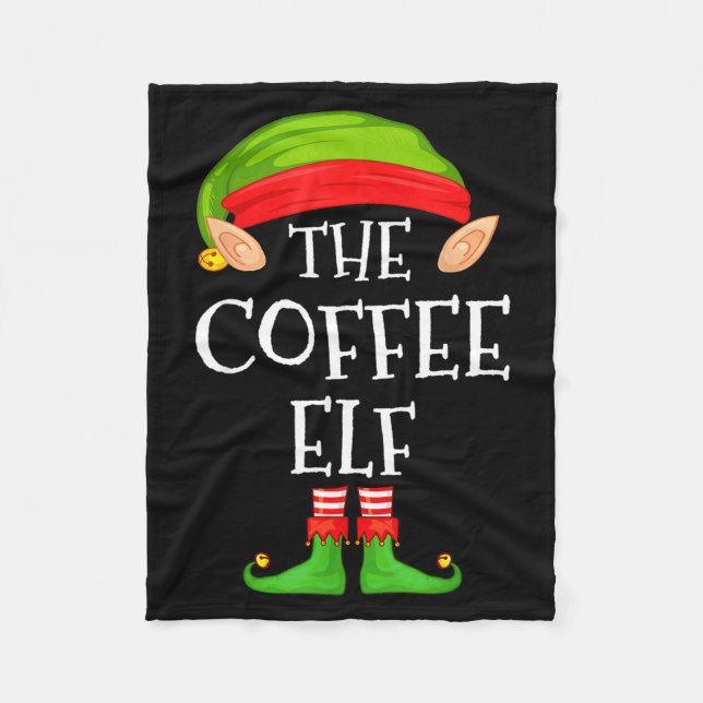 Manta Polar Elf Family Christmas Coffee Elf Sweater Matching C (Anverso)