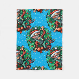 Manta Polar Elf navidades con Wreath