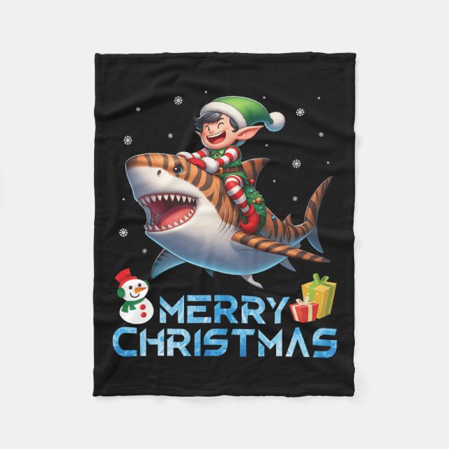 Manta Polar Elf Riding Tiger Shark Snowman presente a Chris (Anverso)