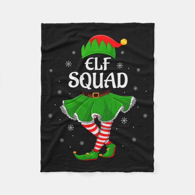 Manta Polar Elf Squad Christmas Matching Family Girls Women El (Anverso)