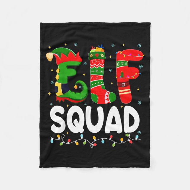 Manta Polar Elf Squad Family Christmas Matching Pajamas Xmas T (Anverso)