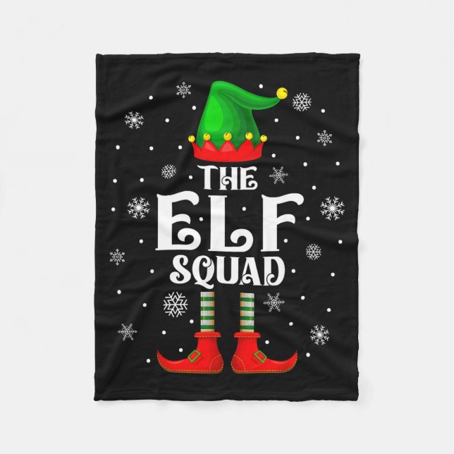 Manta Polar Elf Squad Family Matching Xmas Funny Christmas Vib (Anverso)