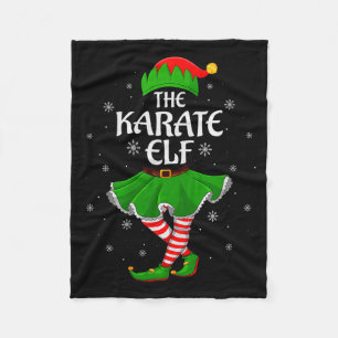 Manta Polar Elfo de Karate Navidad Familia Chicas Mujeres Escu