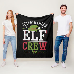 Manta Polar Elfo de Navidad Veterinario Técnico Veterinario 
