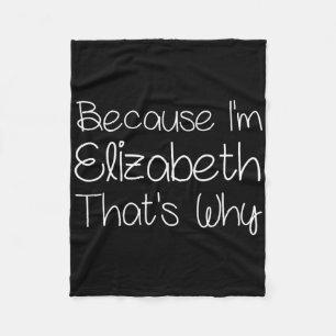 Manta Polar Elizabeth Funny Personalizada Birday Women Nombre 