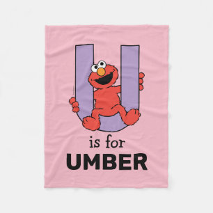 Manta Polar Elmo Alphabet   U Púrpura